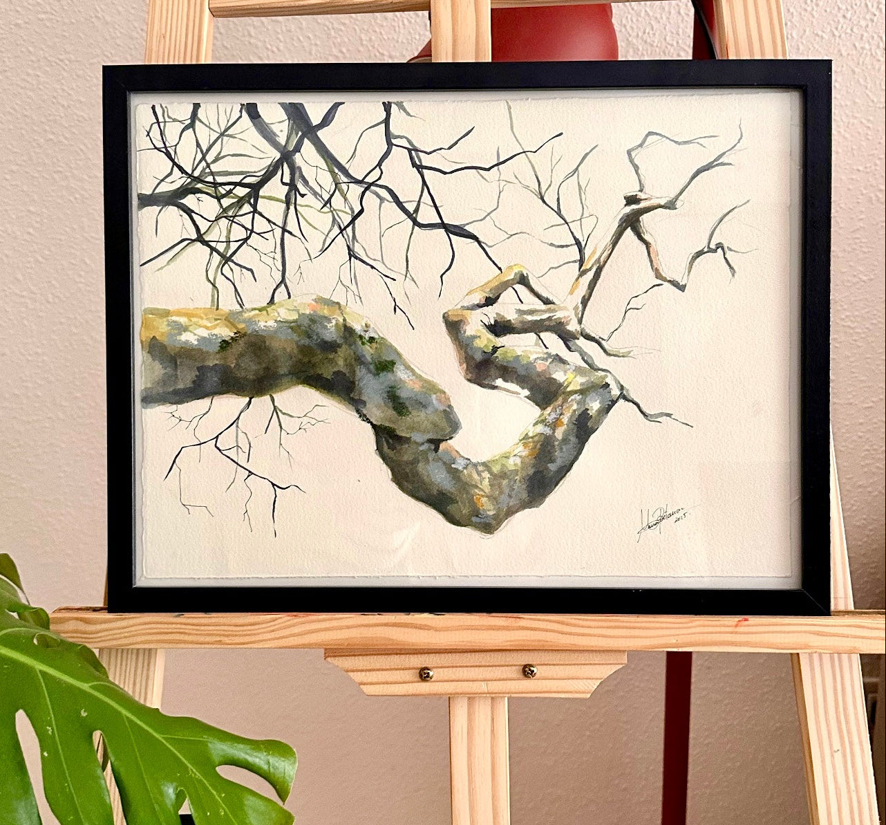 Fragmento del bosque I – Acuarela original de naturaleza