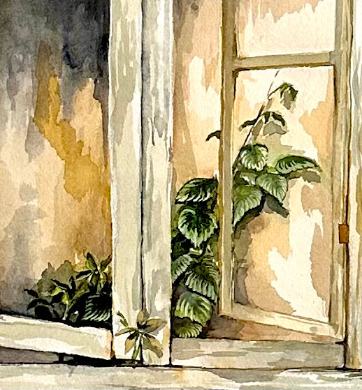 Ruinas de Erjos – Acuarela original inspirada en Tenerife